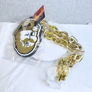 Destroyer Rocks Baseball Turnover Chain Gold Oversized Plastic Link Medallion
